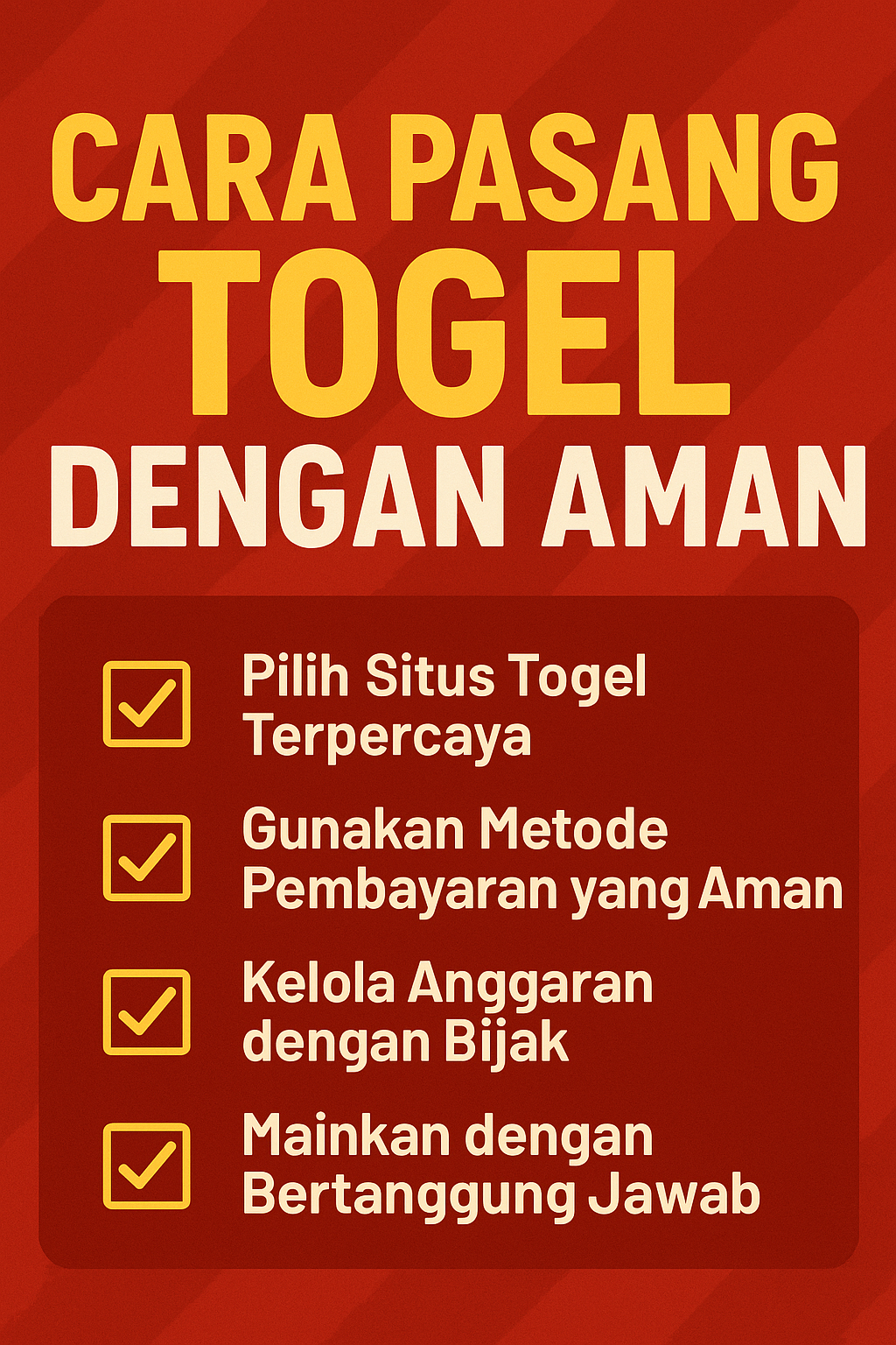 CARA PASANG TOGEL
